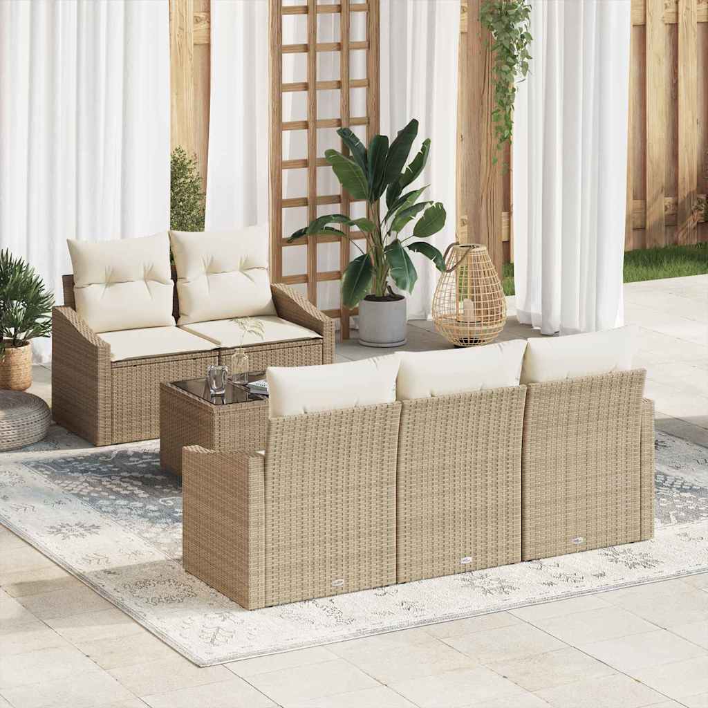 Bankstel Met Kussen Met Kussen 6 Pcs Poly Rattan