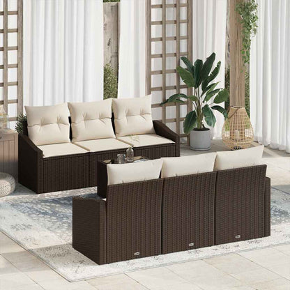 Bankstel Met Kussen Met Kussen 7 Pcs Poly Rattan