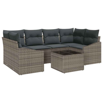 Bankstel Met Kussen Met Kussen 7 Pcs Poly Rattan