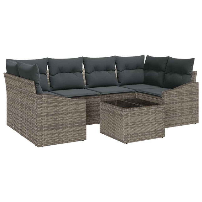 Bankstel Met Kussen Met Kussen 7 Pcs Poly Rattan
