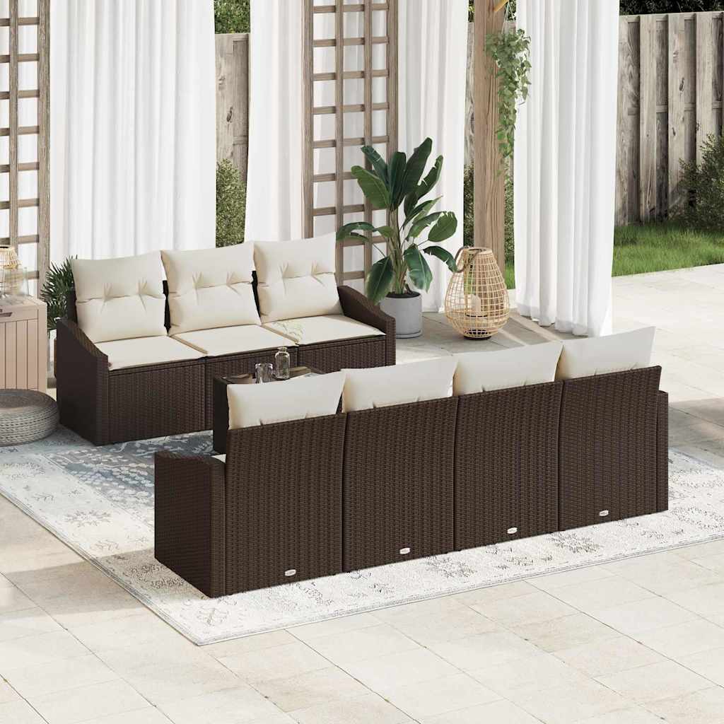 Bankstel Met Kussen Met Kussen 8 Pcs Poly Rattan