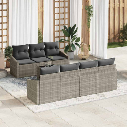 Bankstel Met Kussen Met Kussen 8 Pcs Poly Rattan