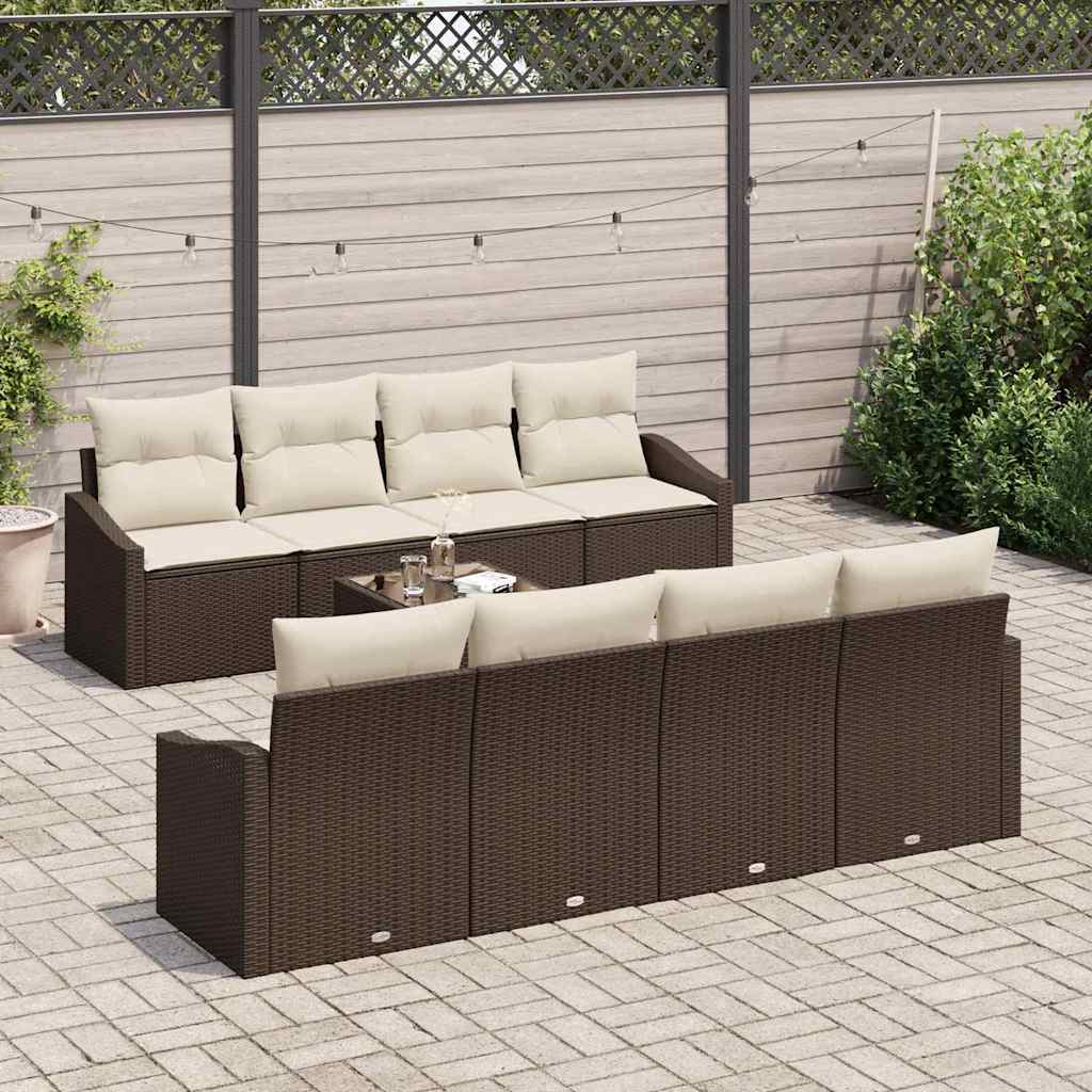Bankstel Met Kussen Met Kussen 9 Pcs Poly Rattan