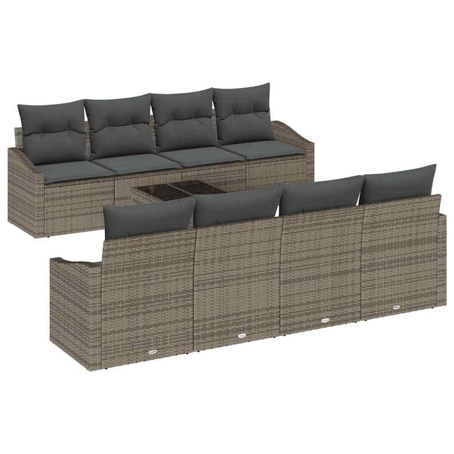 Bankstel Met Kussen Met Kussen 9 Pcs Poly Rattan