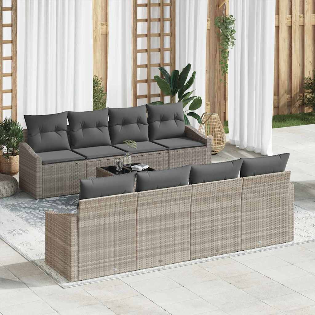 Bankstel Met Kussen Met Kussen 9 Pcs Poly Rattan