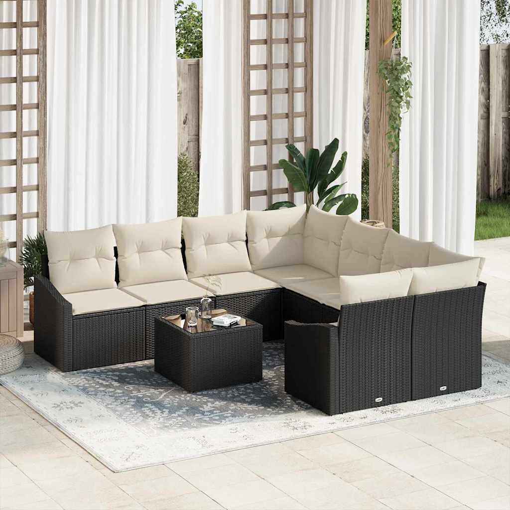 Bankstel Met Kussen Met Kussen 9 Pcs Poly Rattan