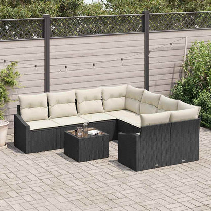 Bankstel Met Kussen Met Kussen 9 Pcs Poly Rattan