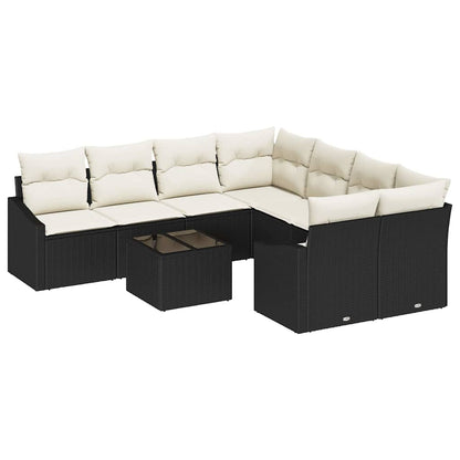Bankstel Met Kussen Met Kussen 9 Pcs Poly Rattan