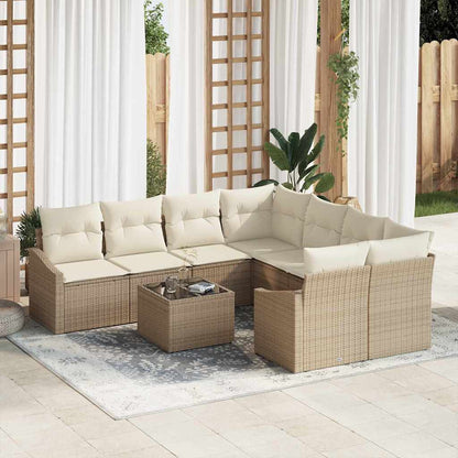 Bankstel Met Kussen Met Kussen 9 Pcs Poly Rattan