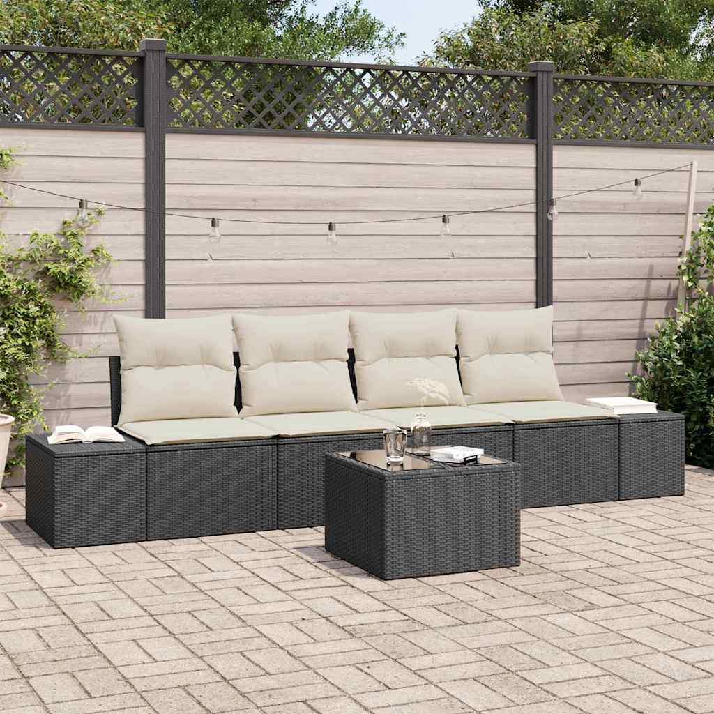 Bankstel Met Kussen Met Kussen 5 Pcs Poly Rattan