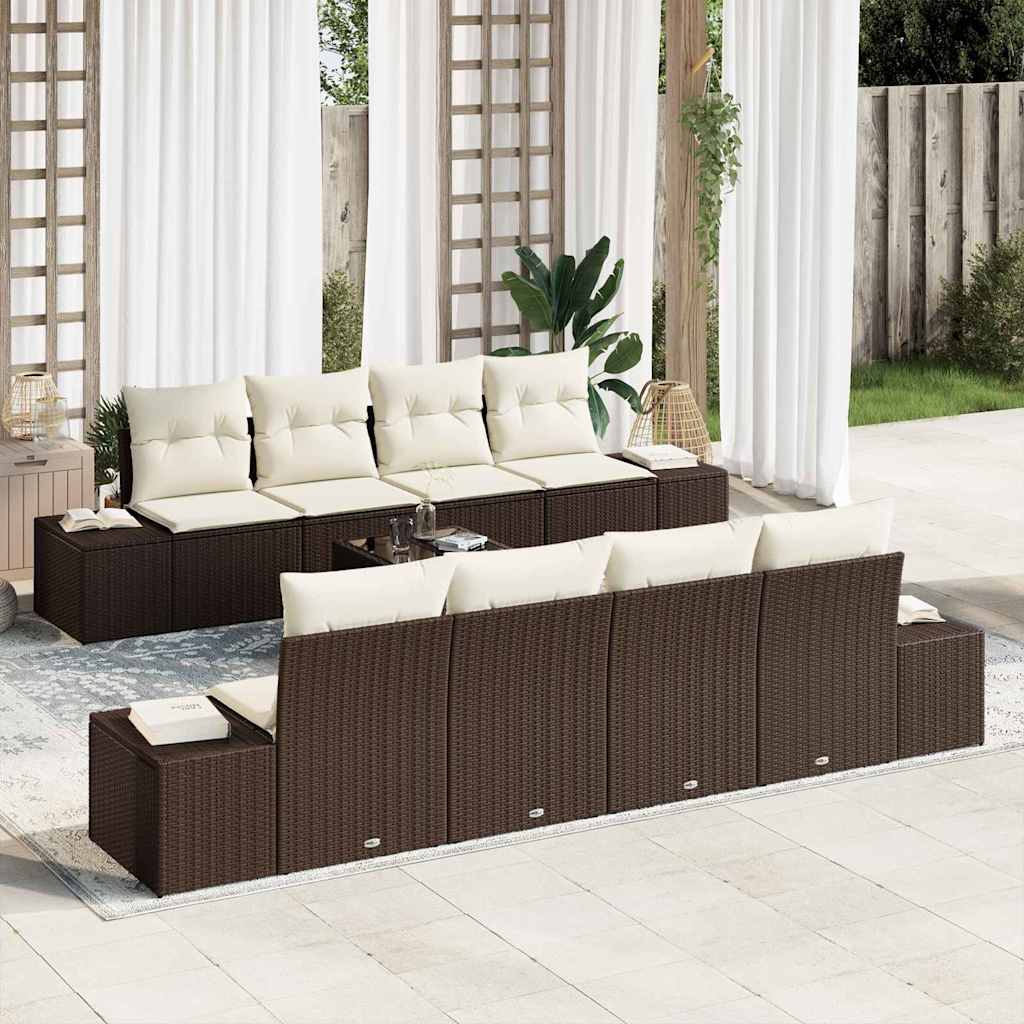 Tuin Sofa Set Met Kussen 7 Pcs Poly Rattan