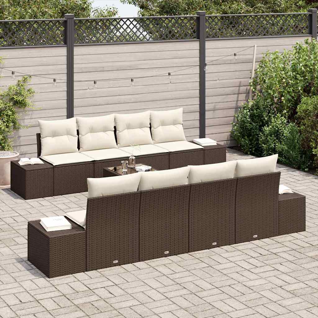 Tuin Sofa Set Met Kussen 7 Pcs Poly Rattan