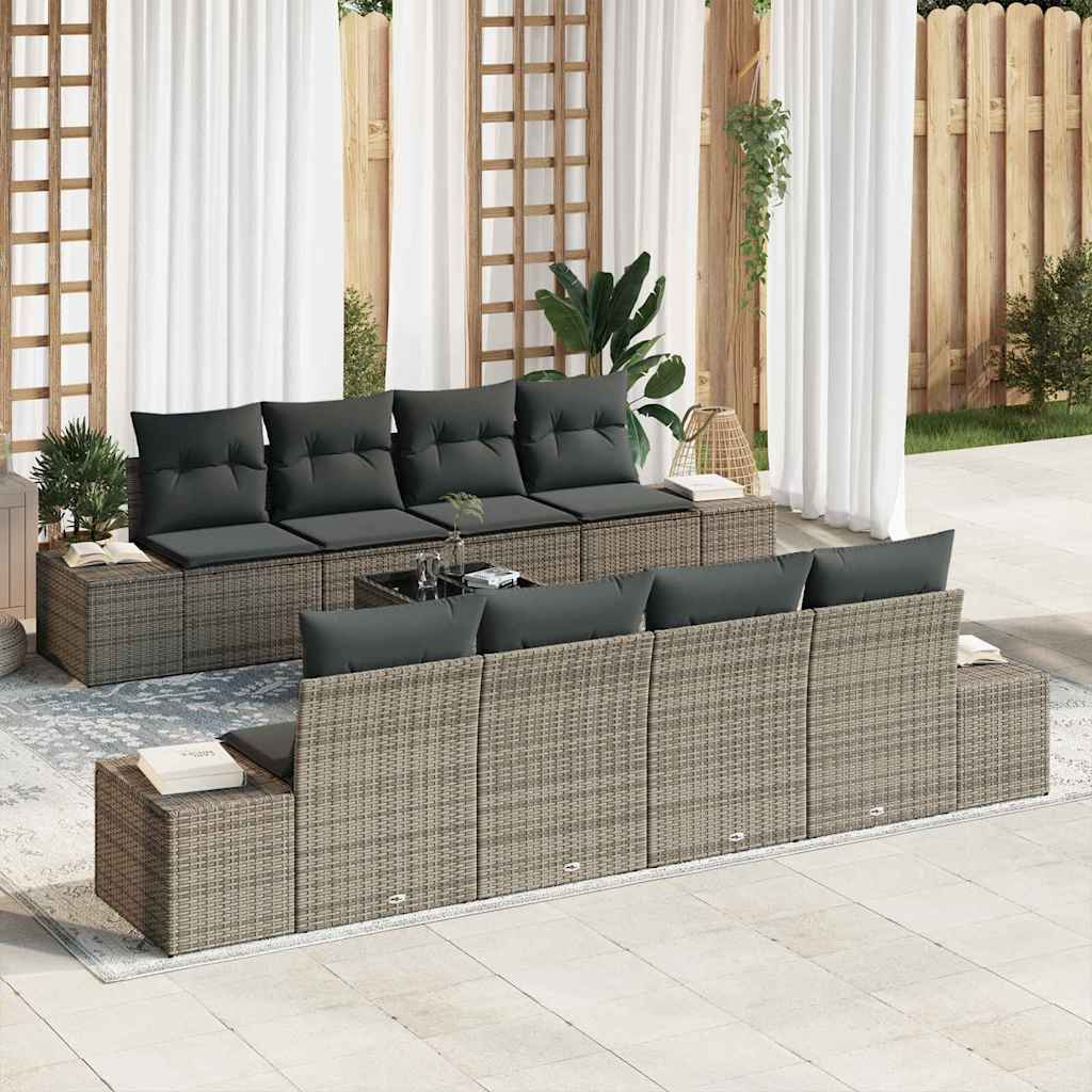 Tuin Sofa Set Met Kussen 7 Pcs Poly Rattan