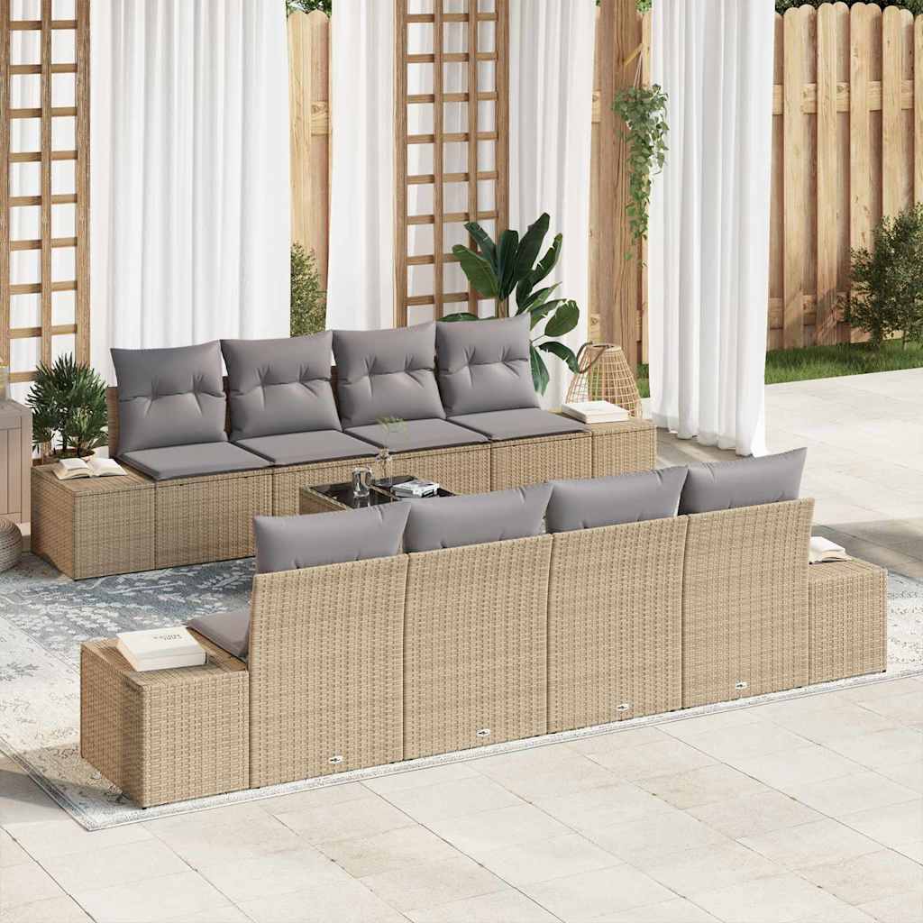 Tuin Sofa Set Met Kussen 7 Pcs Poly Rattan