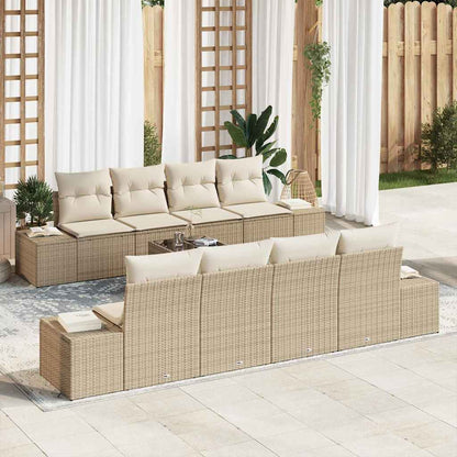 Tuin Sofa Set Met Kussen 7 Pcs Poly Rattan