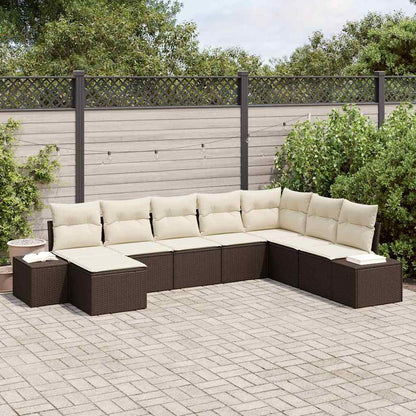 Tuin Sofa Set Met Kussen 8 Pcs Poly Rattan