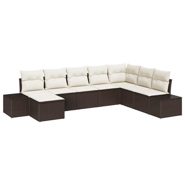 Tuin Sofa Set Met Kussen 8 Pcs Poly Rattan
