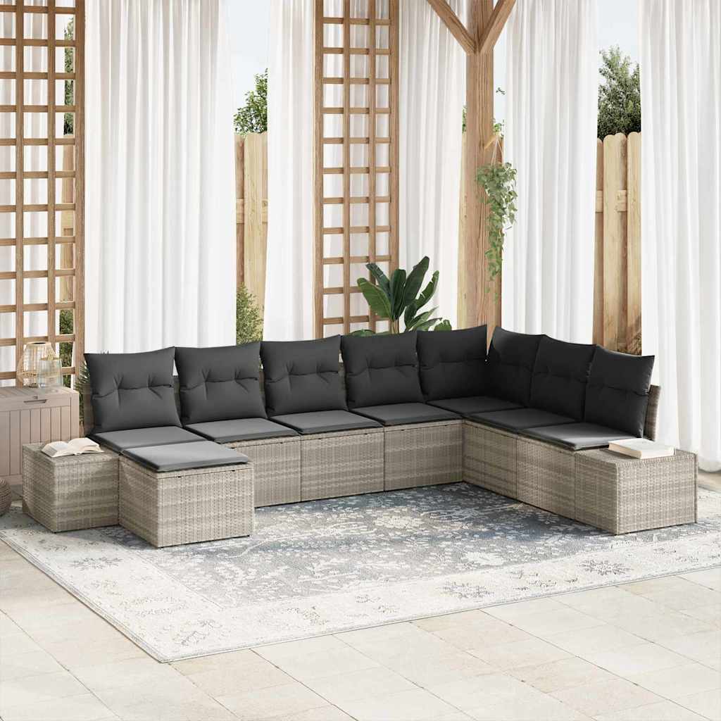 Tuin Sofa Set Met Kussen 8 Pcs Poly Rattan