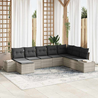 Tuin Sofa Set Met Kussen 8 Pcs Poly Rattan