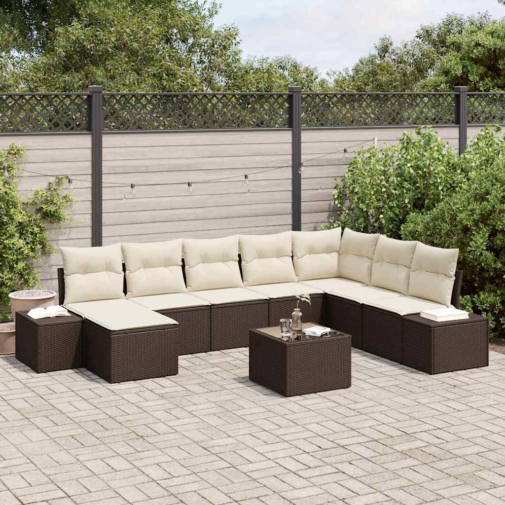 Tuin Sofa Set Met Kussen 8 Pcs Poly Rattan