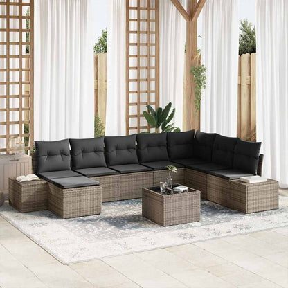 Tuin Sofa Set Met Kussen 8 Pcs Poly Rattan