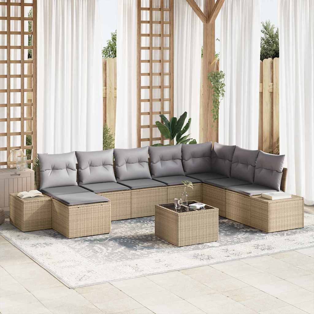 Tuin Sofa Set Met Kussen 8 Pcs Poly Rattan
