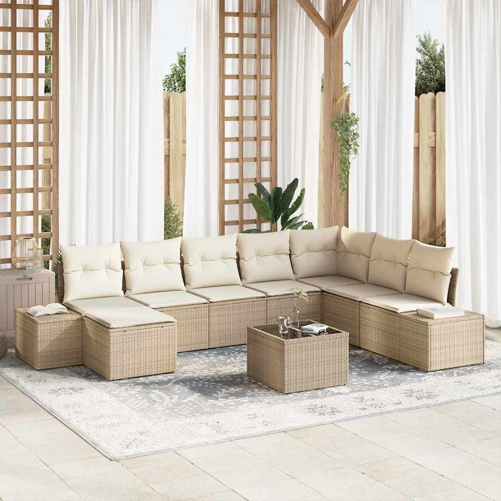 Tuin Sofa Set Met Kussen 8 Pcs Poly Rattan
