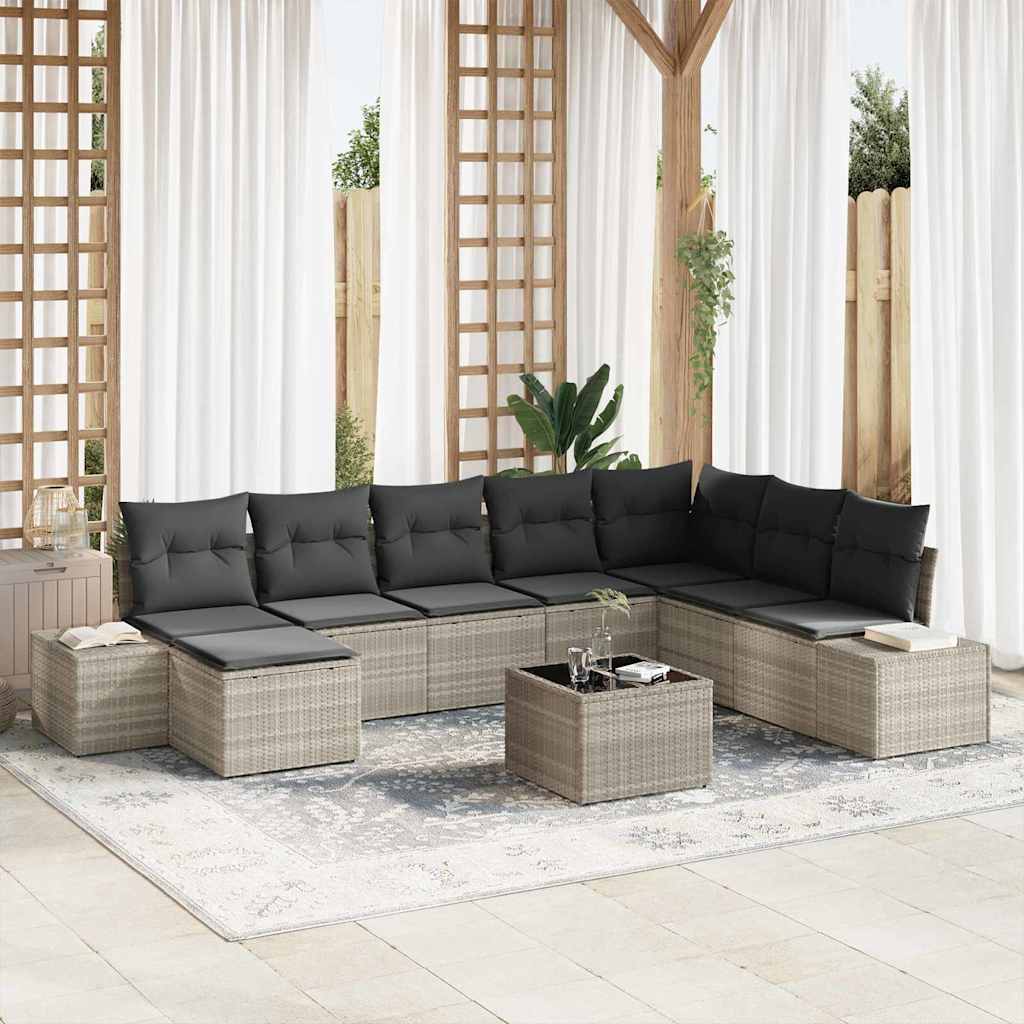 Tuin Sofa Set Met Kussen 8 Pcs Poly Rattan