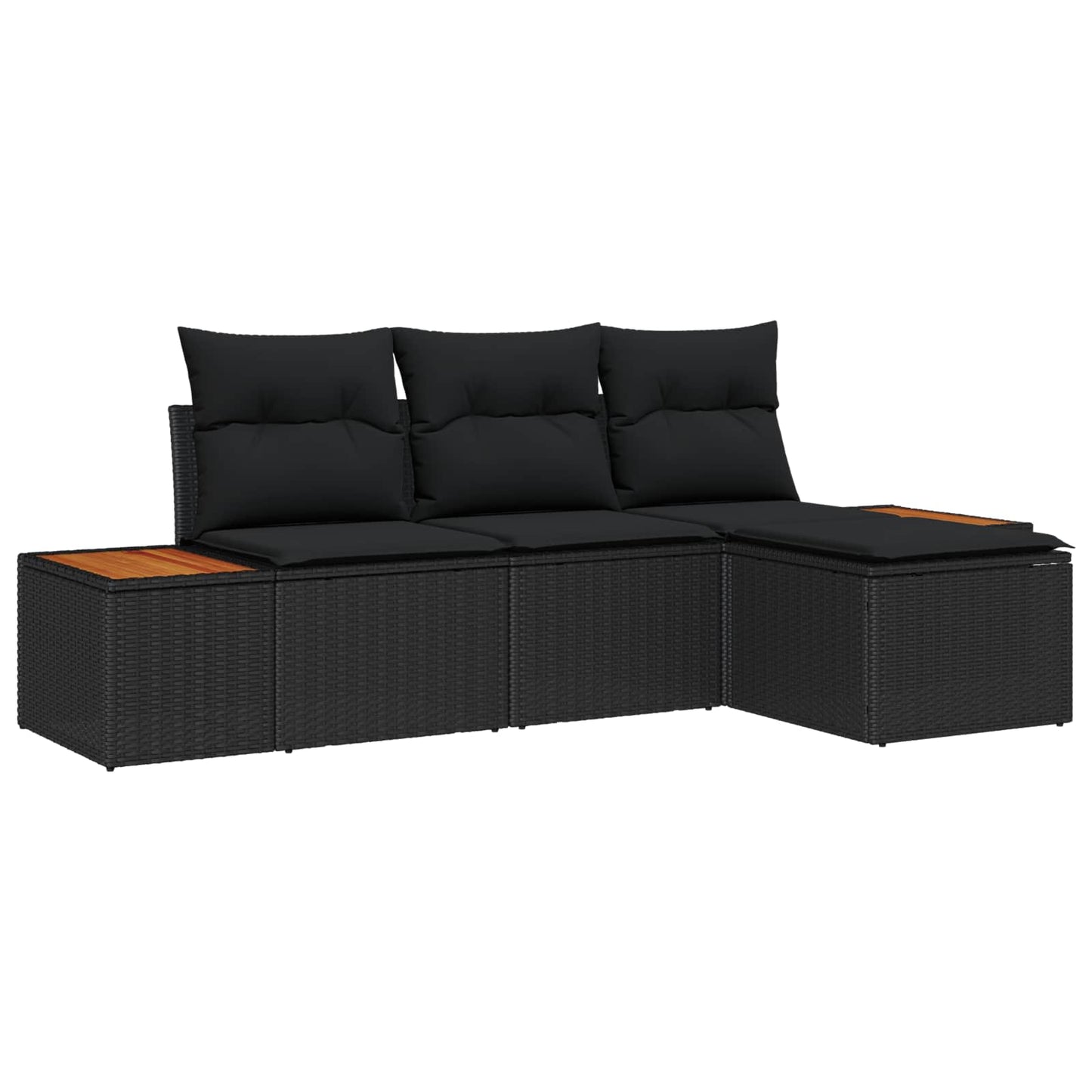 Tuin Sofa Set Met Kussen Met Kussen 4 Pcs Poly Rattan