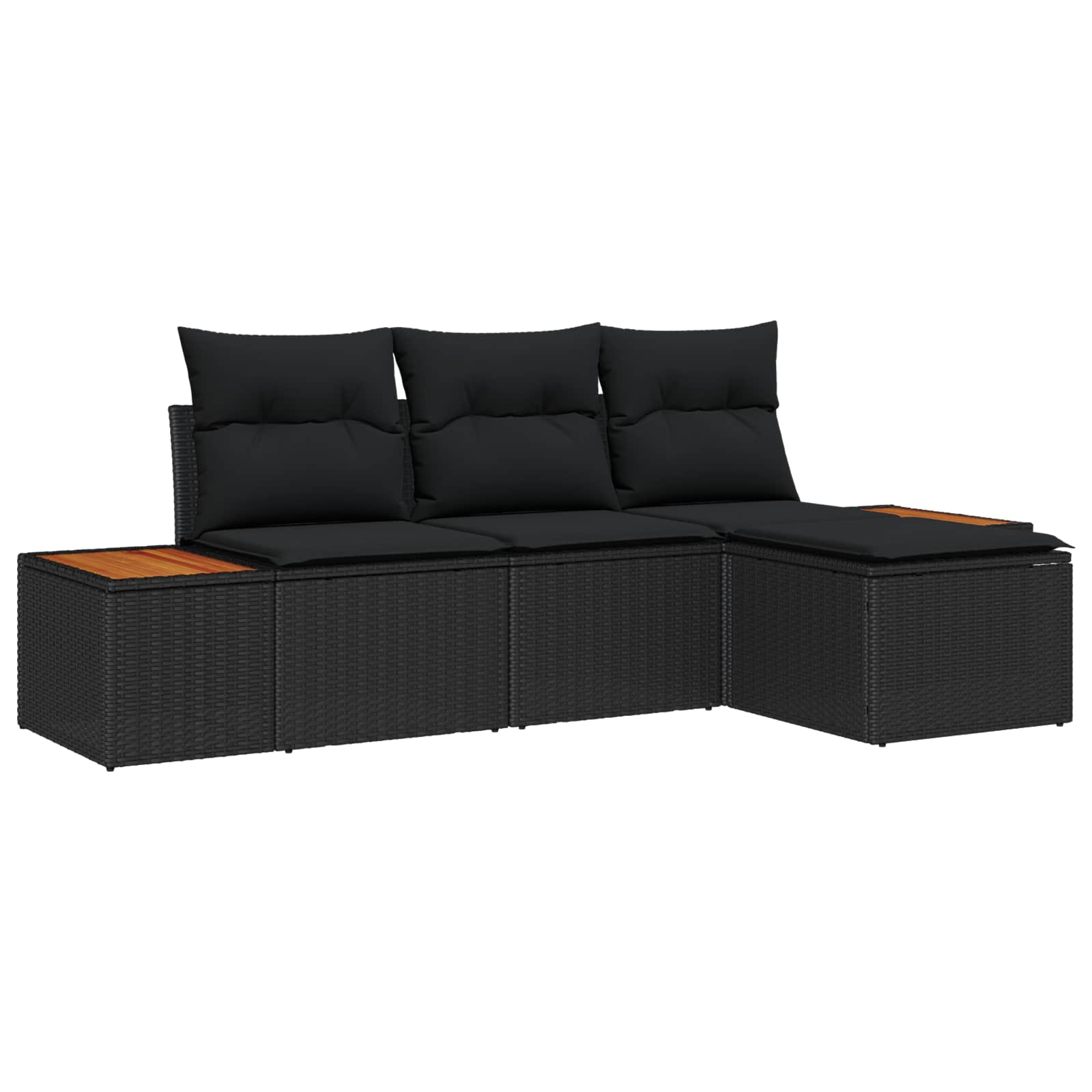 Tuin Sofa Set Met Kussen Met Kussen 4 Pcs Poly Rattan