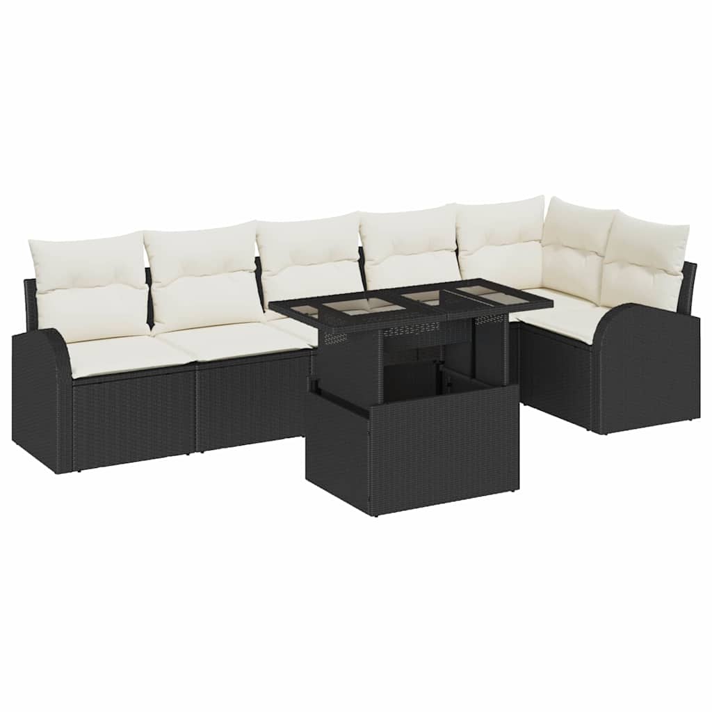 Tuin Sofa Set Met Kussen 7 Pcs Poly Rattan