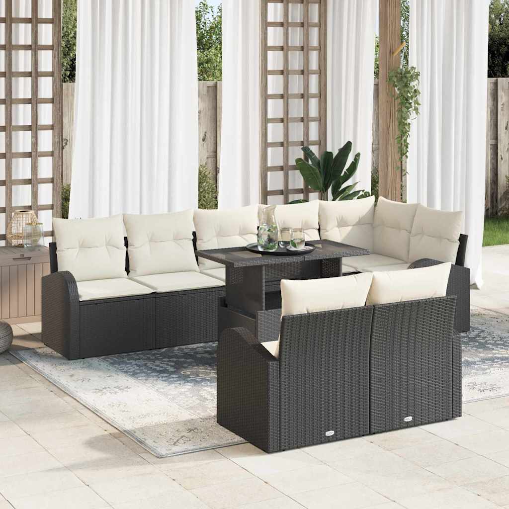 Tuin Sofa Set Met Opslag 9 Pcs Poly Rattan