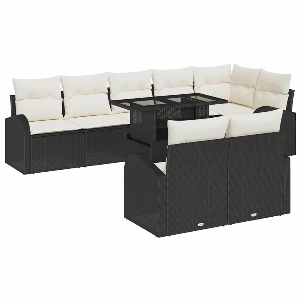 Tuin Sofa Set Met Opslag 9 Pcs Poly Rattan