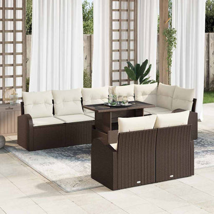 Tuin Sofa Set Met Opslag 9 Pcs Poly Rattan