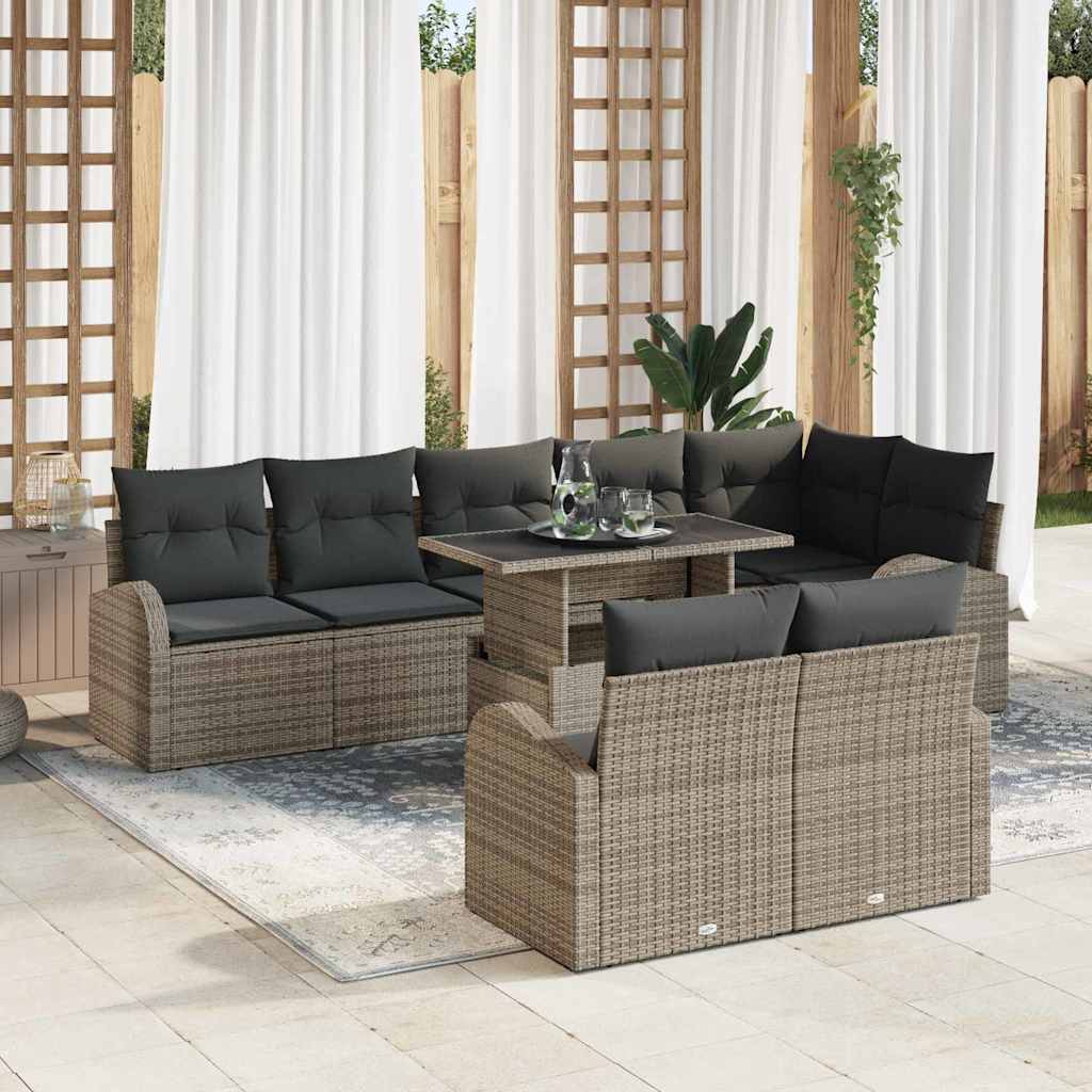 Tuin Sofa Set Met Opslag 9 Pcs Poly Rattan
