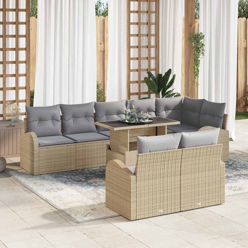 Tuin Sofa Set Met Opslag 9 Pcs Poly Rattan