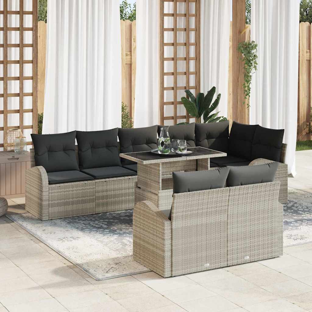 Tuin Sofa Set Met Opslag 9 Pcs Poly Rattan