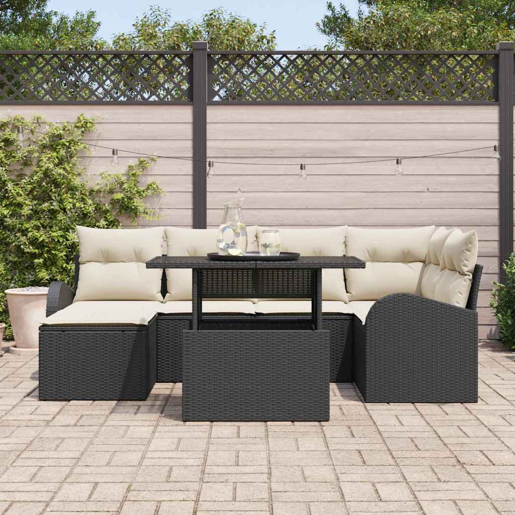 Tuin Sofa Set Met Kussen 7 Pcs