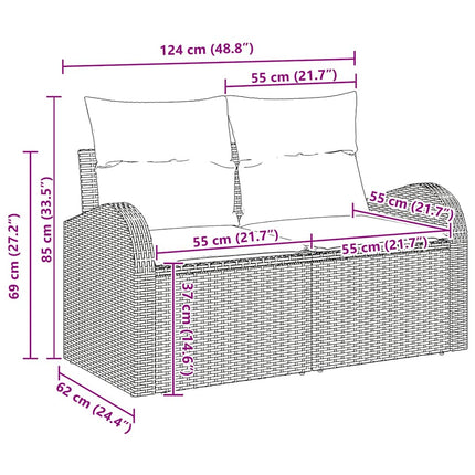 Tuin Sofa Set 7 St Poly Rattan