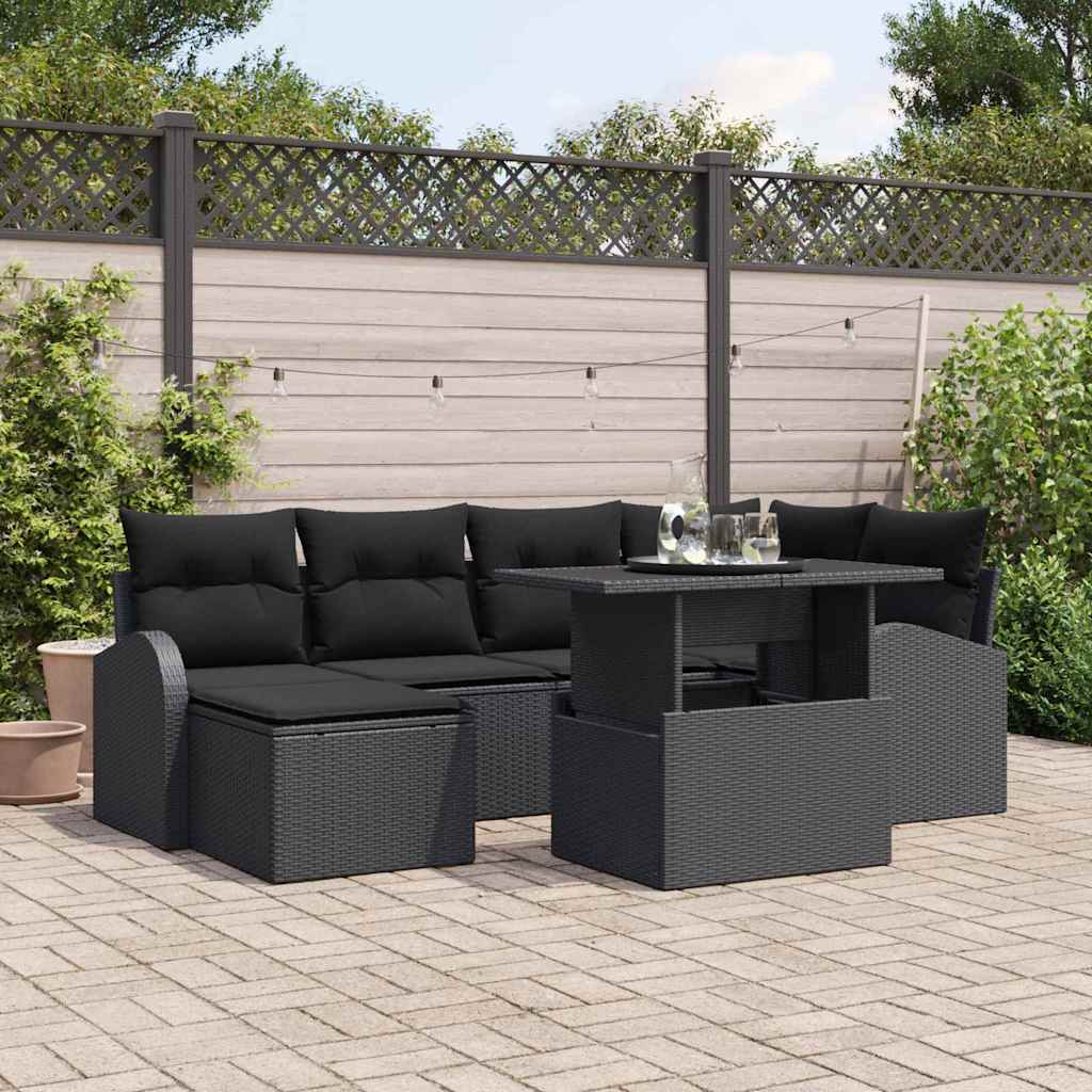 Tuin Sofa Set Met Kussen 7 Pcs
