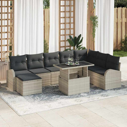 Tuin Sofa Set Met Kussen 9 Pcs