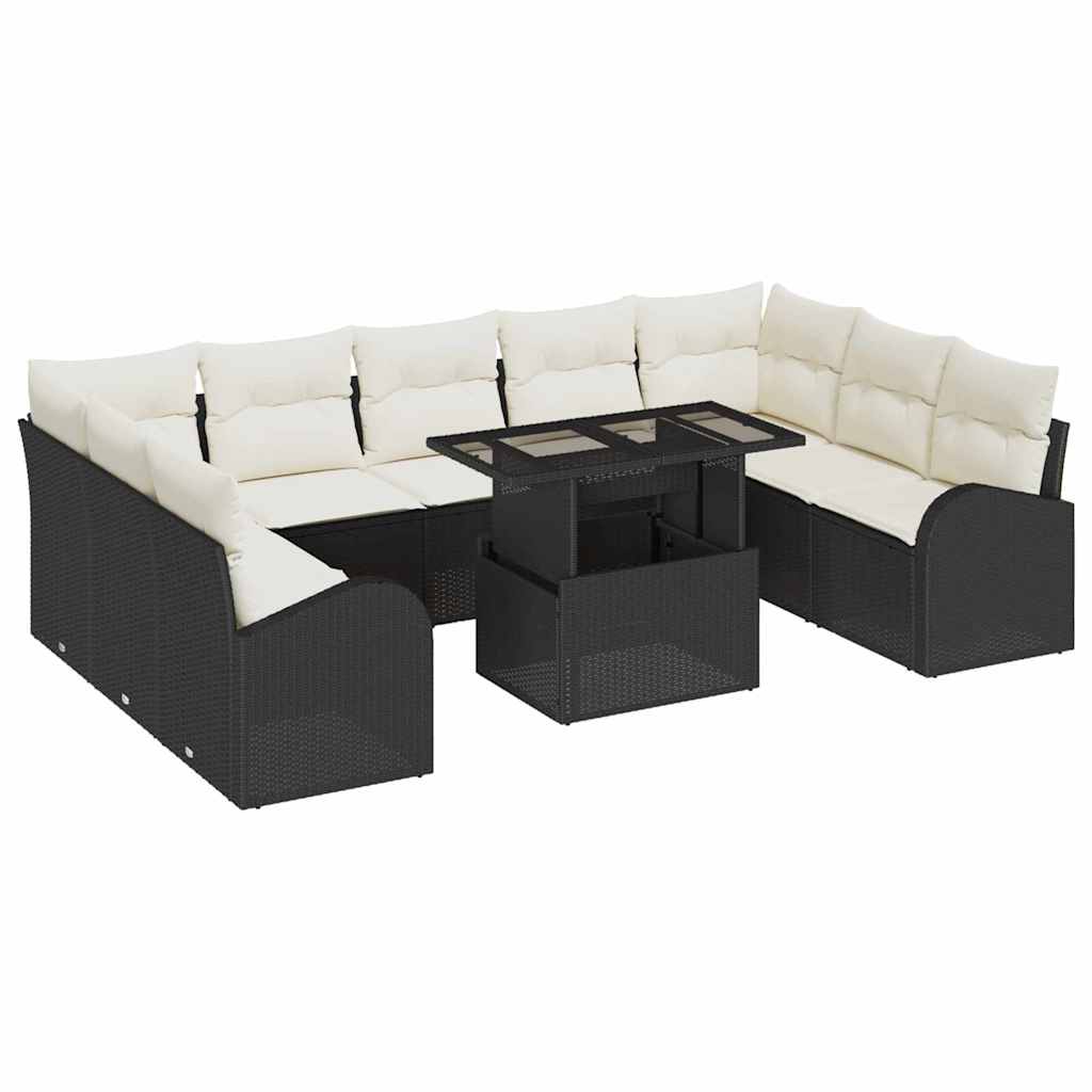 Tuin Sofa Set Met Opslag 10 Pcs Poly Rattan