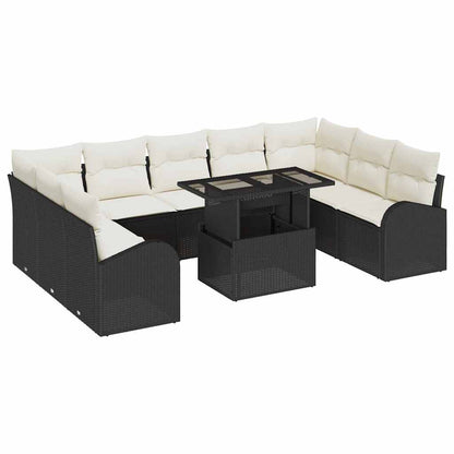 Tuin Sofa Set Met Opslag 10 Pcs Poly Rattan