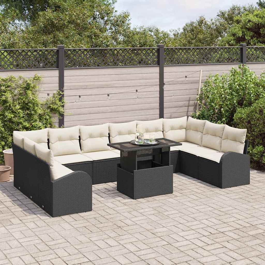 Tuin Sofa Set Met Kussen 11 Pcs Poly Rattan