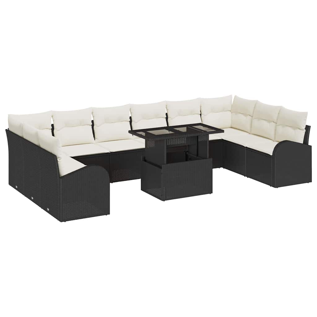 Tuin Sofa Set Met Kussen 11 Pcs Poly Rattan