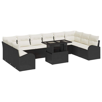 Tuin Sofa Set Met Kussen 11 Pcs Poly Rattan