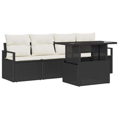 Tuin Sofa Set Met Opslag 5 Pcs Poly Rattan