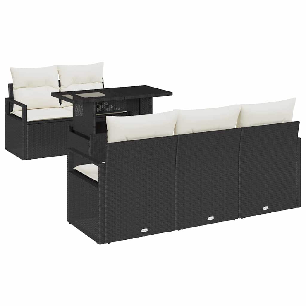 Tuin Sofa Set Met Opslag Met Kussen 6 Pcs Poly Rattan
