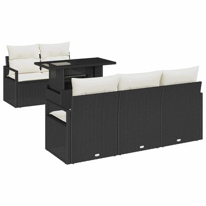 Tuin Sofa Set Met Opslag Met Kussen 6 Pcs Poly Rattan