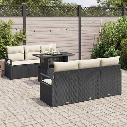 Tuin Sofa Set Met Opslag 7 Pcs Poly Rattan